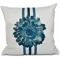 Simply Daisy 16" x 16" Flower Child Floral Print Pillow, Teal