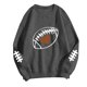 thumbnail image 2 of TaTaai Women Crew Neck Baseball Print Long Sleeve Drop Shoulder Hoodie Casual Fashion Top Ladies Daily Lounge Work Wear Soft Warm Breathable No Fading Versatile Top Gift, 2 of 4