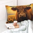 thumbnail image 4 of Fotbe Sunset Sunflower Cow A Funda de Almohada Decorativa Estilo Occidental, Lujo en Algodón, Fundas para Almohadas King, Cojín Estampado para Decoración del Hogar-14"x20", 4 of 6