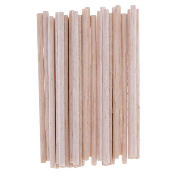 Formas de madera de balsa,Varilla de pasador de artesanía de madera sin terminar,Palos redondos de madera,Suministros de artesanía en madera Modelado DIY Madera, para 2 piezas Gloria Formas de madera de balsa