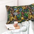 thumbnail image 4 of Pofeuu Hawaiian Culture Symbols Print Polyester Microfiber Plush Pillowcases, Super Soft and Cozy Pillow Case Covers with Envelop Closure（Pillow core not included）-14"x20", 4 of 6