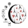 thumbnail image 5 of Rv Spare Tire Cover 14 inch - Eiffel Tower heart Tire Covers for Trailers, Adjustable Camper Spare Tire Cover, 5 of 7