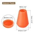 thumbnail image 2 of Unique Bargains 20Pack Plastic Cord Lock Bell End Stopper Cord End Lock Rope Fastener, Orange, 2 of 5