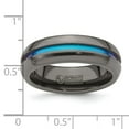 thumbnail image 3 of Edward Mirell Black Ti Rainbow Anodized Center Polished 7mm Band, 3 of 6