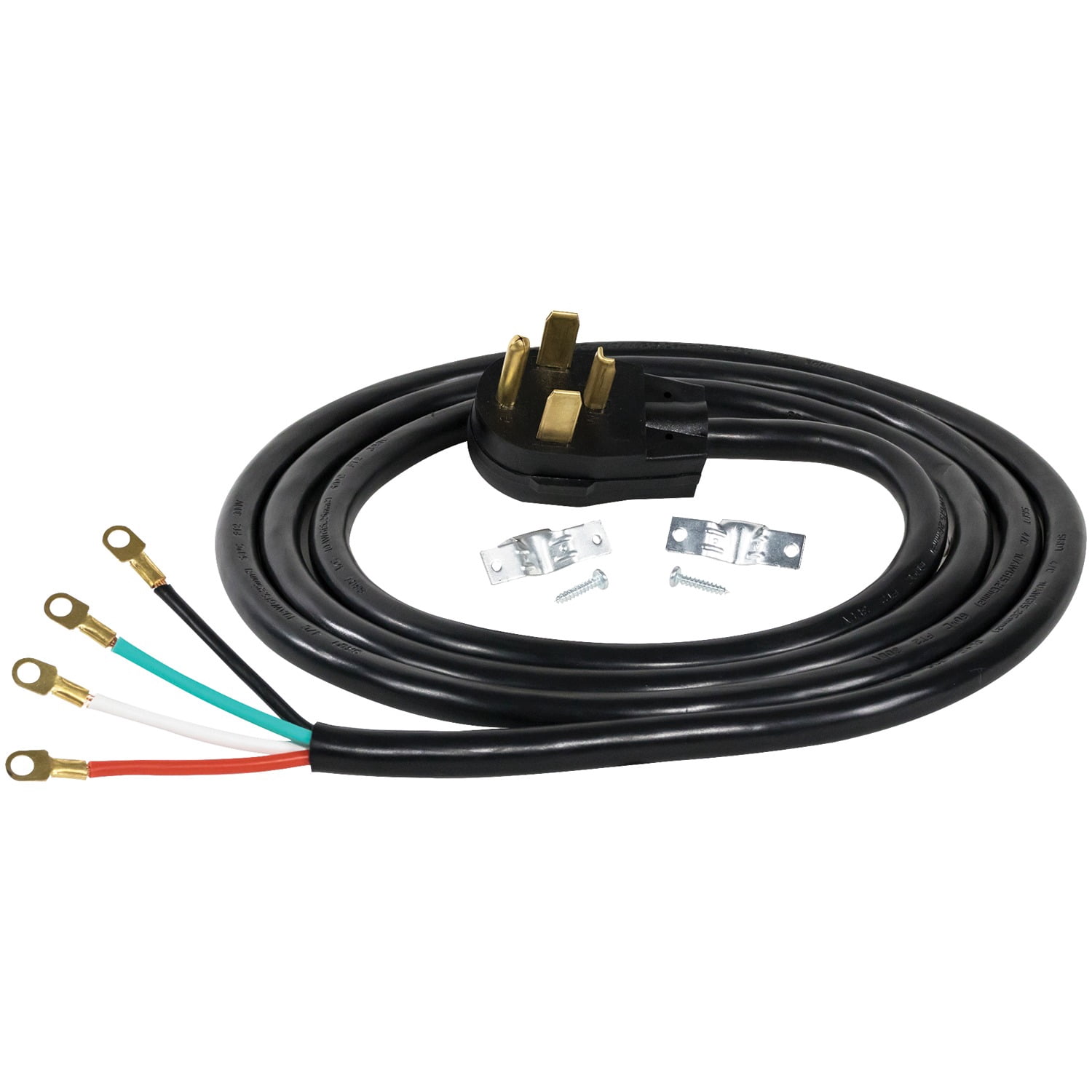 Certified Appliance Accessories 90-2028 4-Wire Closed-Eyelet 30-Amp Dryer Cord, 10ft
