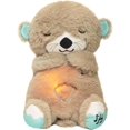 thumbnail image 1 of Máquina de sonido para bebé, calma a la nutria acurrucada, detalles sensoriales, luces musicales, movimiento de respiración rítmica, juguete musical para bebé, peluche para recién nacidos (batería no, 1 of 3