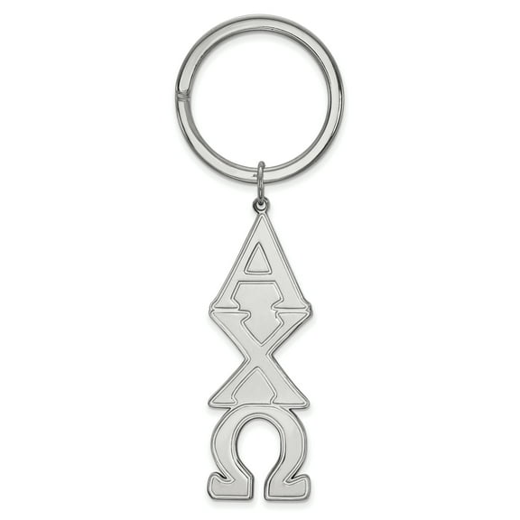 Sterling Silver Official Licensed Greek Sororities Alpha Chi Omega (???) Key Chain