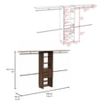 thumbnail image 2 of Tuhome Plego Closet System with Four Hanging Rods, Five Shelves, Three Drawers, Adjust, 2 of 5