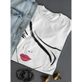 thumbnail image 3 of Silhouette Girl With Red Lips T-Shirt Women -Image by Shutterstock, Female x-Large, 3 of 4