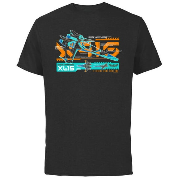 Disney and Pixar’s Lightyear Star Command XL-15 - Short Sleeve Cotton T-Shirt for Adults - Customized-Black