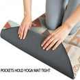 thumbnail image 3 of Soft Colored Geometric Pattern Hot Yoga Mat Towel Non Slip for Hot Yoga - Quick-Drying Yoga Mat Cover with 4 Corner Pockets with Travel Bag - Hot Yoga Towel Non Slip 70"x26", 3 of 6