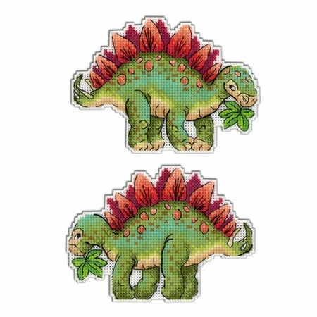 UPC: 4627128732444 | Cross Stitch kit Stegosaurus P-270 / SR-270 MP Studia Animal Dinosaurs Green Needlework