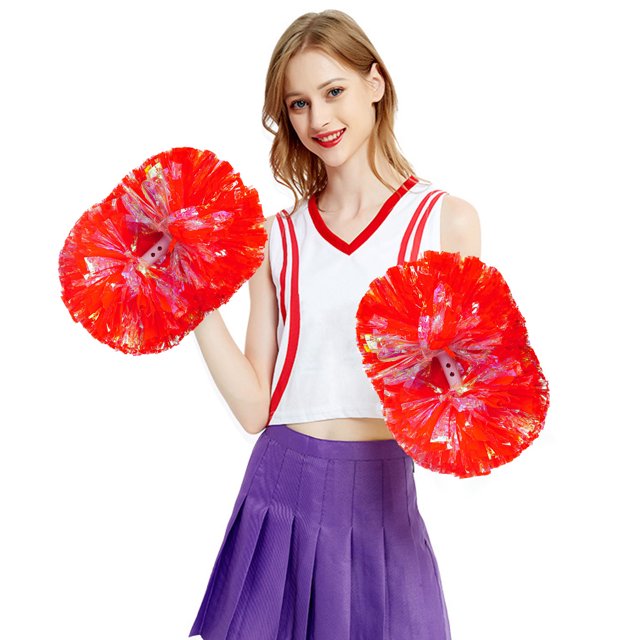Fleurs de Cheerleading pour Activités Sportives Performance - Accessoires Floraux Légers et Colorés avec Poignée Sécurisée pour Prévention des Accrocs 2 Pcs