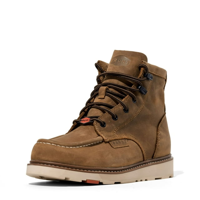 Bota de trabajo BRUNT Marin, sin forro, punta blanda, talla 15 para hombre, color marrón