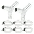 thumbnail image 1 of Accesorios de conector de manguera de acero inoxidable 304 de Bargains Únicos 25/32" Conector en forma de Y de 3 vías para aire, agua, aceite, gas, combustible, 1 juego tono plateado, 1 of 1