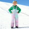 thumbnail image 6 of Ruyang Kids Thermal Snow Pants Boys Girls Winter Waterproof Trousers Thick Warm Ski Overalls Windproof Elastic Snowsuit, 6 of 7
