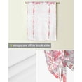thumbnail image 5 of Watercolor Pink Floral Tie Up Curtains for Kitchen Bathroom Bedroom Windows 54 Inch Length, Pink Ombre Botanical Summer Balloon Drape Curtains Shade Rod Pocket Drapery Curtain Panel, 42"x63", 5 of 7