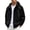 Black, variant on Men's Lightweight Hooded Jacket Full Zip Outdoor Work Coat With Reflective Trim Vertical Zipper Pockets Light Gray XL