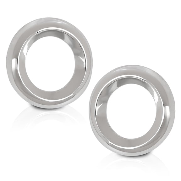 Silver Fog Lamp Bezel Trim Set Fog Light Hole Left & Right Fit for Toyota RAV4 2009-2012