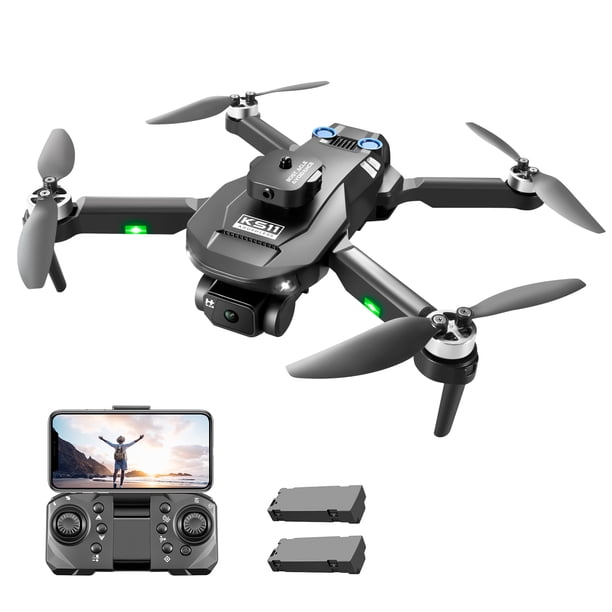Drone de control remoto con cámara 4K Cámara dual Evitación de obstáculos Motor sin escobillas Localización de flujo óptico