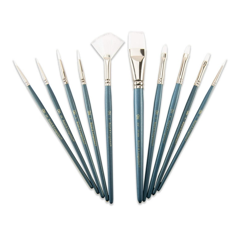 Set 5 Pennelli Royal Brush Gold Taklon - Misure 2,4,6,8,10 - Per Acrilico, Olio, Acquerello