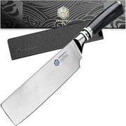 Kessaku Nakiri Vegetable Cleaver Knife - 7 inch - Ronin Series - Razor Sharp Kitchen Knife - Forged 7Cr17MoV High Carbon Stainless Steel - Wood Handle with Blade Guard