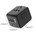 thumbnail image 3 of World Wide Travel Adapter Multi Plug Universal Charger Uk Eu Au Us 4 Usb Port, 3 of 5