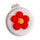 thumbnail image 5 of Cepillo de pelo de bolsillo con espejo, cepillos de pelo con espejo de viaje, peine redondo pequeño con espejo, peine plegable de masaje, mini cepillo de pelo portátil para mujeres Flor, 5 of 9