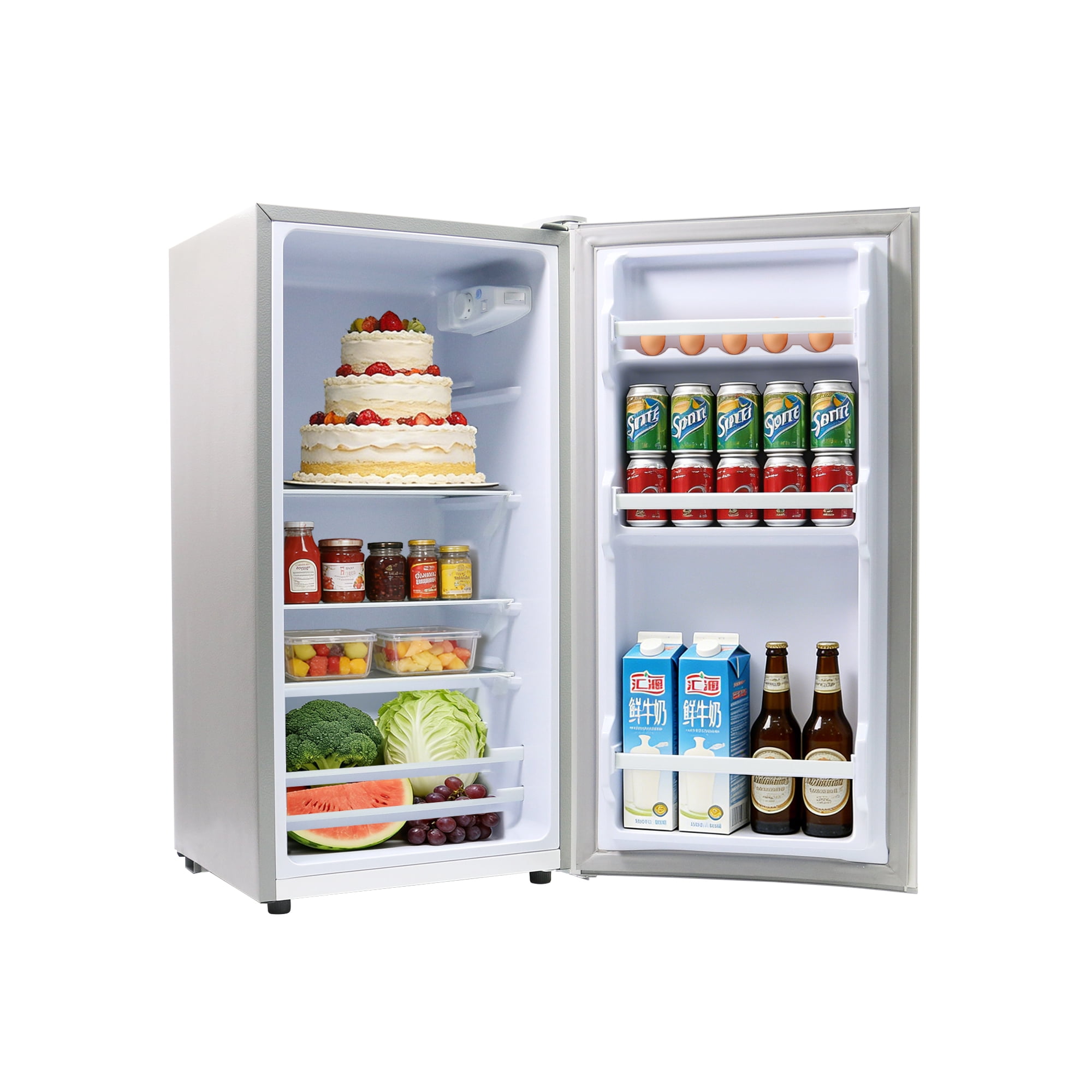 E-Yards 3.2 Cu.Ft Mini Fridge Small Refrigerator Single Door Adjustable Thermostat Energy-efficient Low Noise, Compact Fridge for Bedroom, Office, Dorm