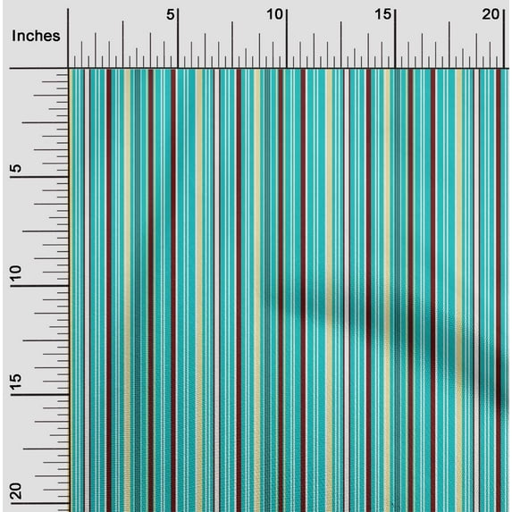 oneOone Cotton Flex Fabric Multicolor Stripe Print Fabric By The Yard 40 Inch Wide