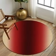 thumbnail image 2 of Round Rugs 7Ft, Dark Red Yellow Ombre Round Area Rug Washable Indoor Throw Carpet, Farmhouse Modern Gradient Art Large Non Slip Circle Rug for Dining Room Playroom Home Decor Aesthetic, 2 of 8