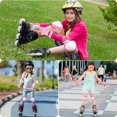 thumbnail image 2 of 6 in 1 Kids Knee Pads Elbow Pads Ages 3-7 Toddler Boys Girls Kids , Happon Protective Gear Safety Set with Wrist Guard for Skating Cycling Scooter Bike Ski Skateboard Riding Sports Pink, 2 of 8