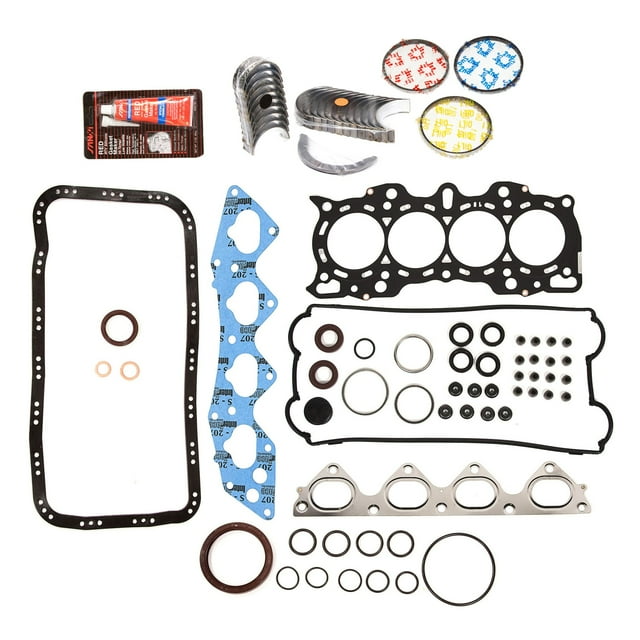 Evergreen Kit de Raccordement Moteur FSBRR4030EVE Compatible avec 97-01 Honda CR-V 2.0 DOHC B20B4 B20Z2 Ensemble de Joints Complets, Roulements de Tige Principale de Taille Standard, Anneaux de Piston de Taille Standard
