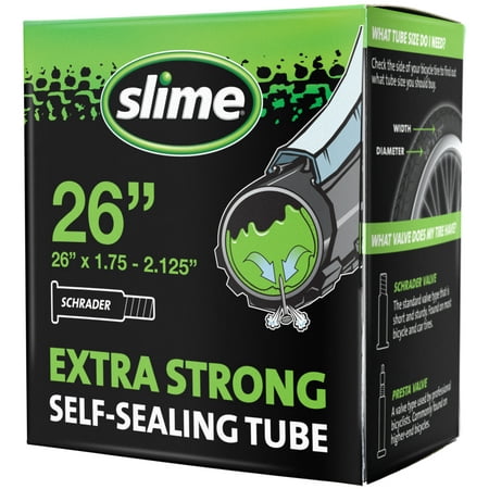 Slime Self-Sealing Smart Replacement Bike/Bicycle Inner Tube, Schrader 26