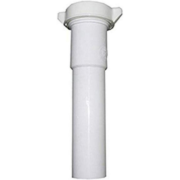 Lasco Fittings Plastic Slip Joint Extension - Easy Installation - 1.5" x 6", White