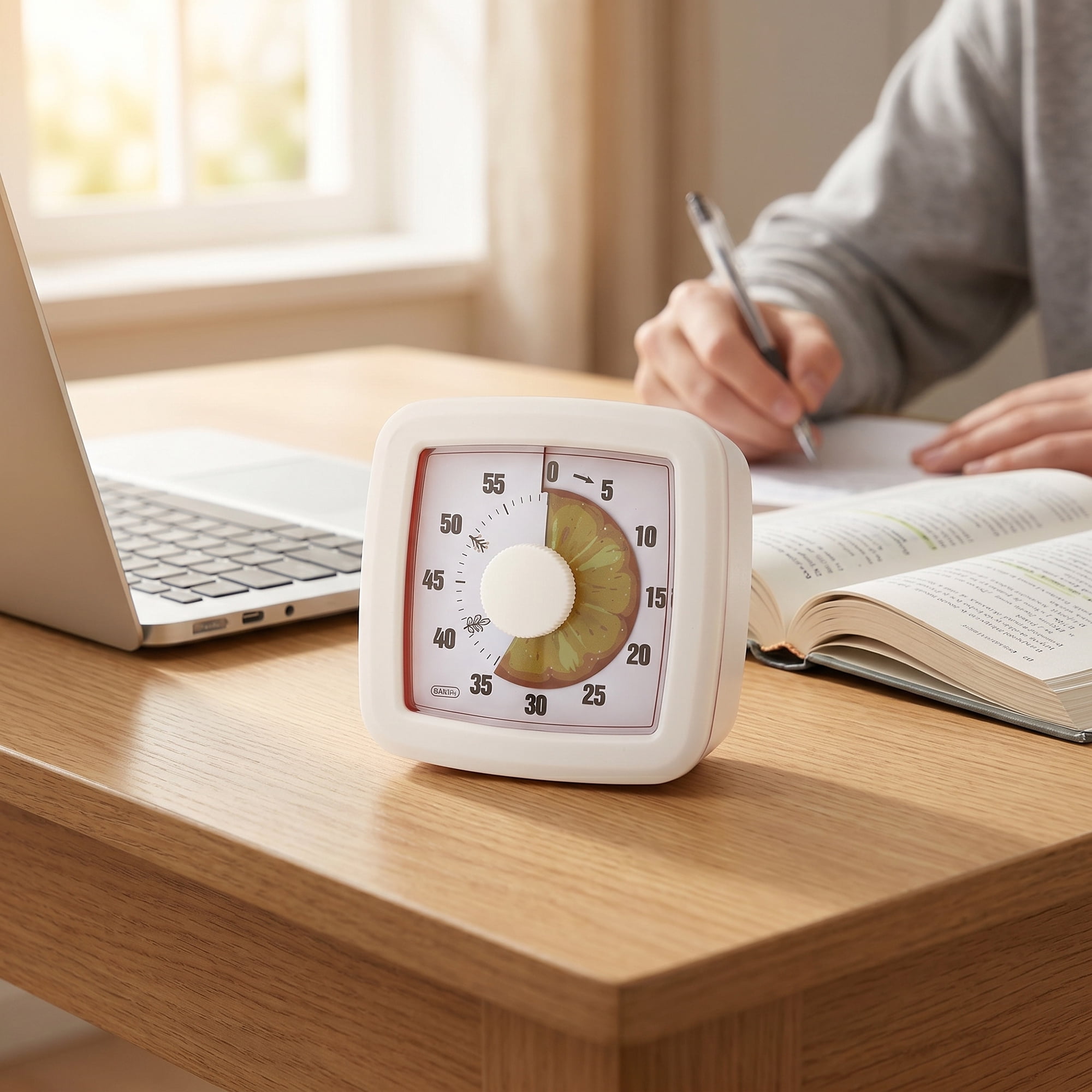 Unique Bargains 60 Minute Digital Visual Timer with Loud Alarm for Studying White A
