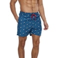 thumbnail image 4 of Txlixc Pantalones cortos de playa de cintura alta para hombre, pantalones cortos con estampado de hojas/camuflaje/cuadros/comida/cangrejo, pantalones cortos casuales con bolsillos holgados Txlixc  Casual, 4 of 5