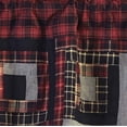 thumbnail image 7 of VHC Brands Rustic & Lodge Kitchen Window Curtains-Cumberland Patchwork Bedding Accessory, Valance 16x72, Chili Pepper Red, 7 of 7