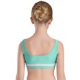 thumbnail image 3 of Sholeno Kids Girls Athletic Sports Vest Top Soft Crop Cami Sleeveless Shirt Bra Tops Gymnastics Blue Green 6, 3 of 6