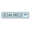 thumbnail image 2 of Ocean Breeze Way Novelty Sign, Metal Wall Decor - 4x18 inches, 2 of 4