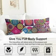 thumbnail image 3 of Boho Long Body Pillow Cover – Soft & Breathable Ethnic Fabric, Hidden Zipper, 20"x54", Stylish Abstract Tribal Print – Gift for Side Sleepers, Pregnancy, Home Decor, 3 of 7