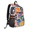 thumbnail image 2 of JIALIOU 14" Laptop Backpack Waterproof Airline Approved Stylish Casual Daypack for Travel Business College Work, Colorful Skull, 2 of 8