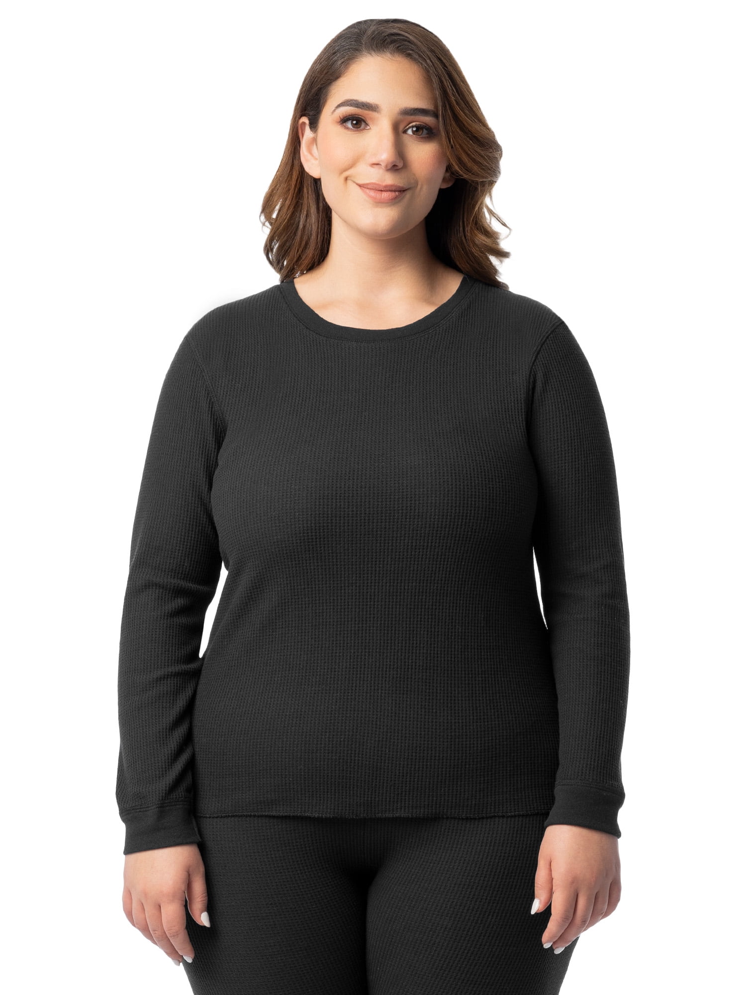 Fruit of the Loom Women's Recycled Waffle Thermal Top 2PK, Sizes XS-4XL