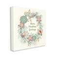 thumbnail image 3 of Warm Christmas Greetings Beach Shells Themed Wreath Coastal Graphic Art Gallery-Wrapped Canvas Print Wall Art, 3 of 5