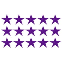 Uxcell 15Pack Iron on Star Patches, Sew on Star Embroidered Patches, DIY Applique Repair Patch for Crafts, 70mm Purple