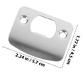 thumbnail image 2 of Phenofice 4Sets Silver Door Strike Plate Metal Reinforcement Plate for Front Door Lock Installation, 2 of 6