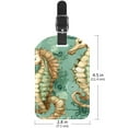 thumbnail image 6 of Square 2Pack PU Leather Seahorse Cruise Luggage Tag with Privacy Cover and Name ID Tag for Travel Handbags Backpacks Luggage Tags, 6 of 6