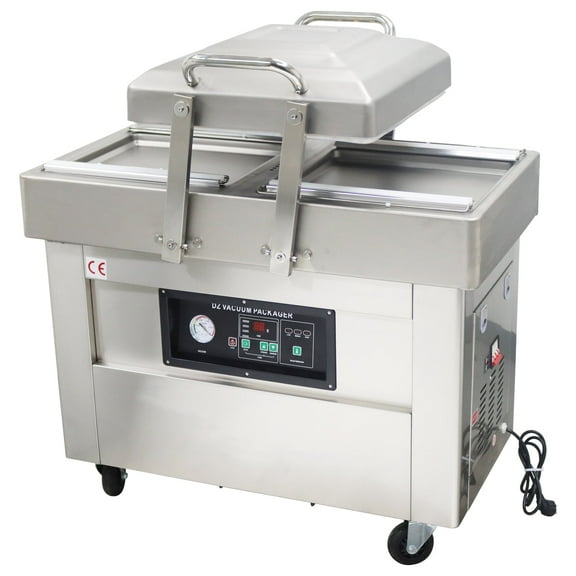 15.7 Inch Two Chamber Vacuum Packaging Sealing Machine Commercial Vacuum Sealer 220V for Food Fruit Vegetable Meat