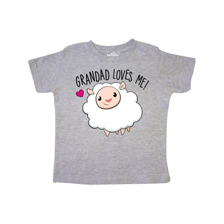 

Inktastic Grandad Loves Me- cute sheep Gift Toddler Boy or Toddler Girl T-Shirt