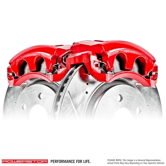 Power Stop Rear Pair of Red Powder Coated Calipers S2786 Fits 2005 Infiniti FX35